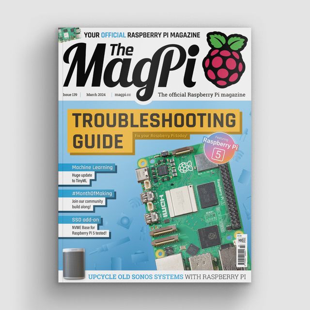 Magazine cover for The MagPi Issue 139