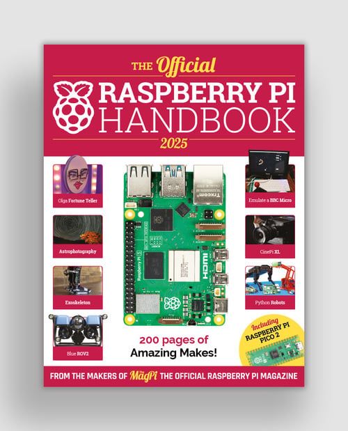 Cover of the official Raspberry Pi Handbook 2025